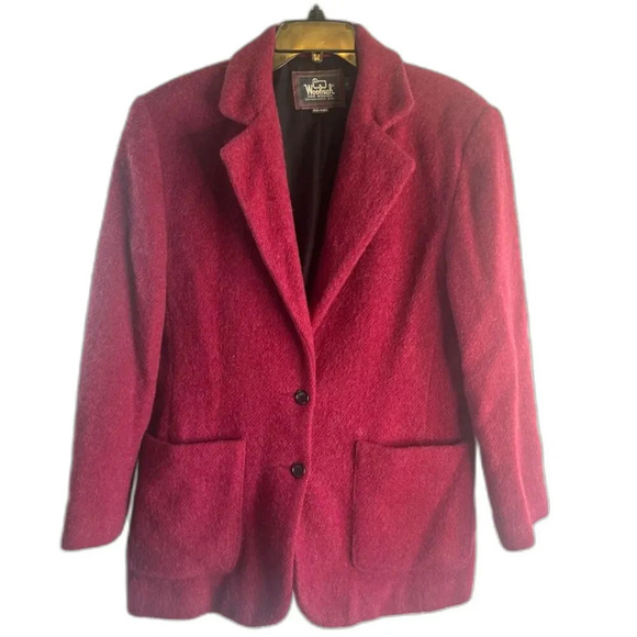 Woolrich Vintage Wool Mohair Blazer Single Breasted Jacket Women's Size‎ SM - Picture 1 of 12